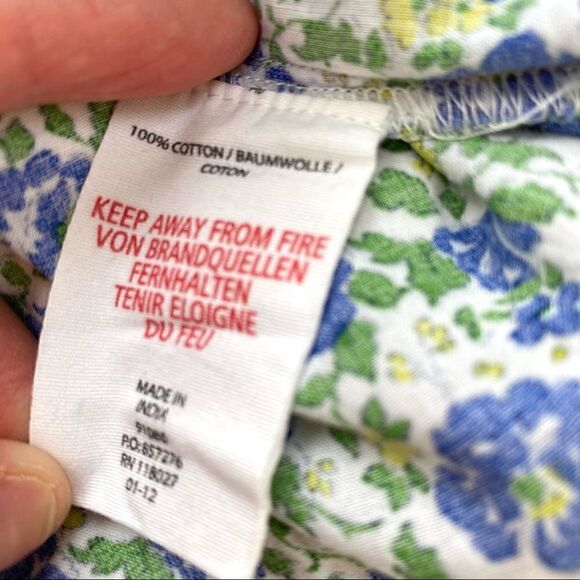 Johnnie B Mini Boden Sleeveless Floral Top Blue Green White M - Picture 6 of 9